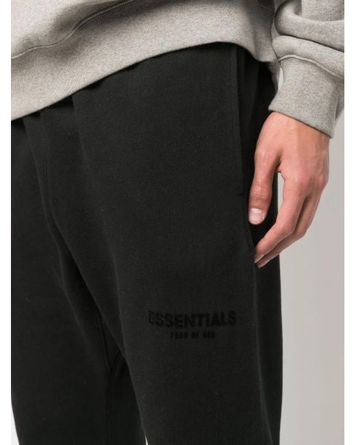 Fear Of God Black Logo Print Track Pants for men