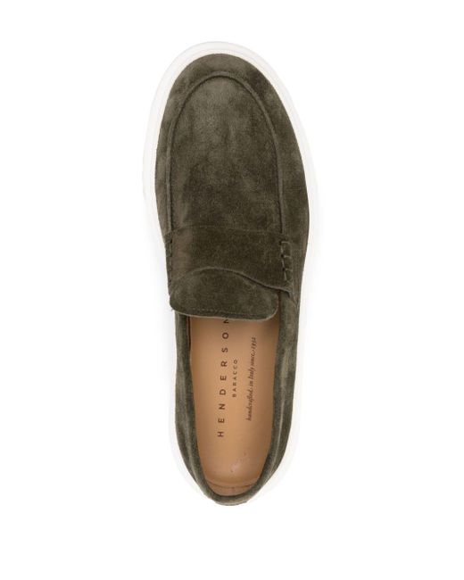 Henderson Green Palinuros Suede Loafers for men