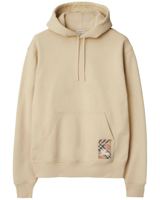 Burberry Natural Check Label Hoodie for men