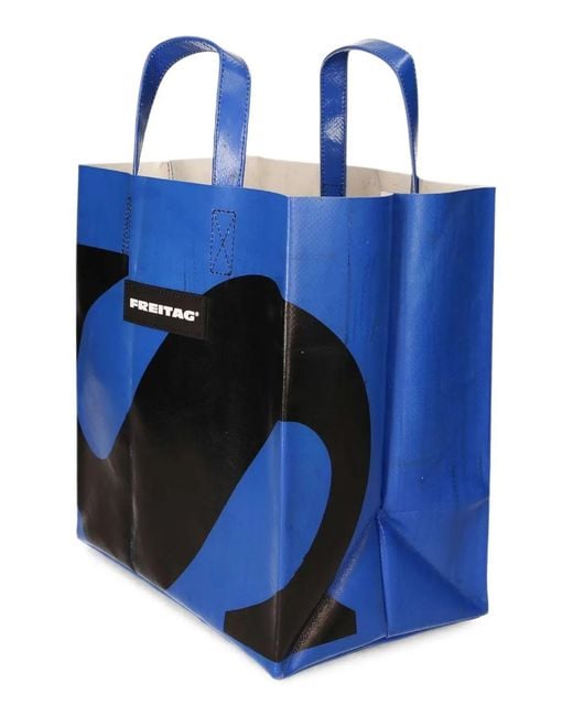 Freitag Blue Logo-Patch Tote Bag for men