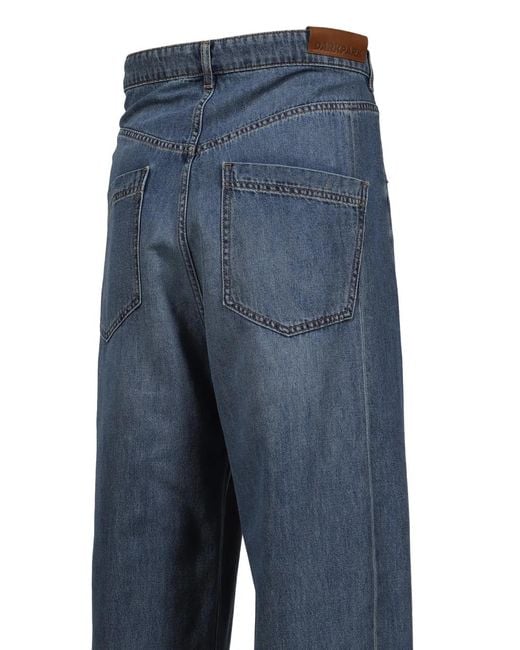 DARKPARK Blue Ined Fold-Over Jeans for men
