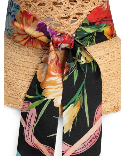 Dolce & Gabbana Pink Raffia Sun Hat