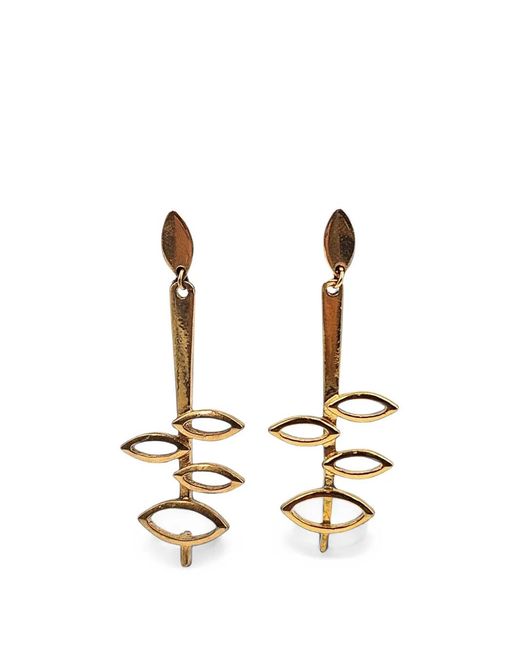 Madison White Botanical Drop Earrings