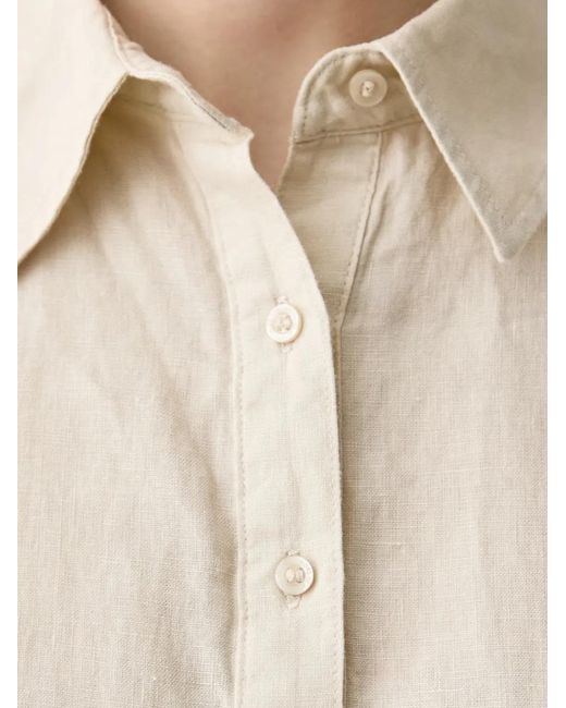 Benetton Natural Short-Sleeved Midi Shirt Dress