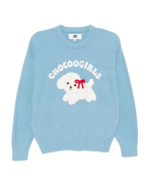 Chocoolate Blue Logo-Printed Sweatshirt