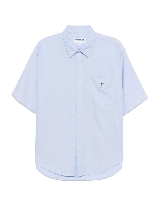 Chocoolate Blue Short-Sleeved Shirt for men