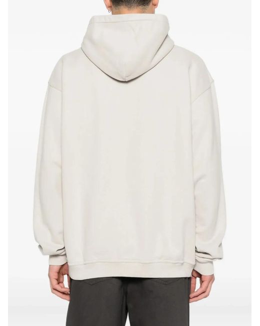 Represent Gray Script Logo Hoodie for men
