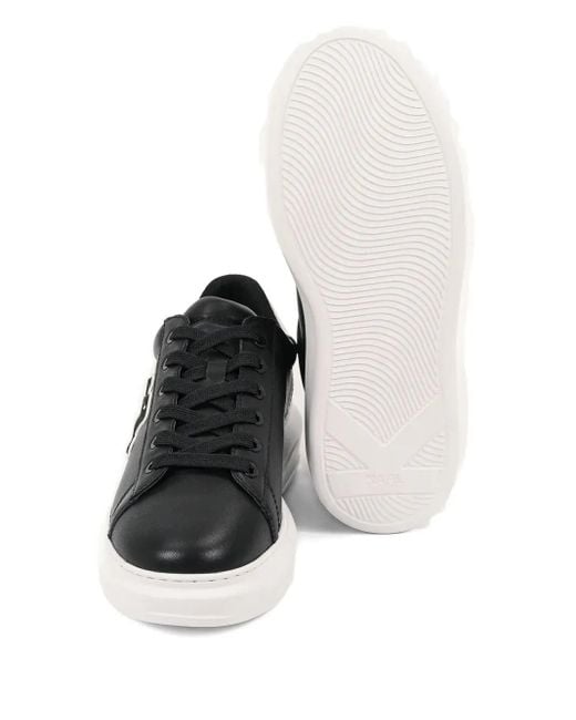 Karl Lagerfeld Black Logo-Patch Sneakers for men
