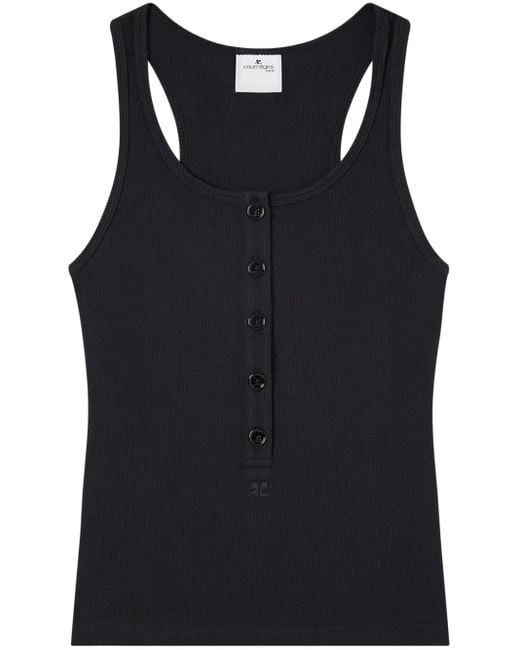 Courreges Black T-Shirts And Polos