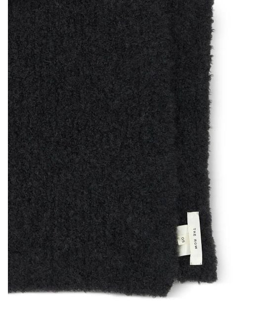 The Row Black Luthgard Bouclé Scarf