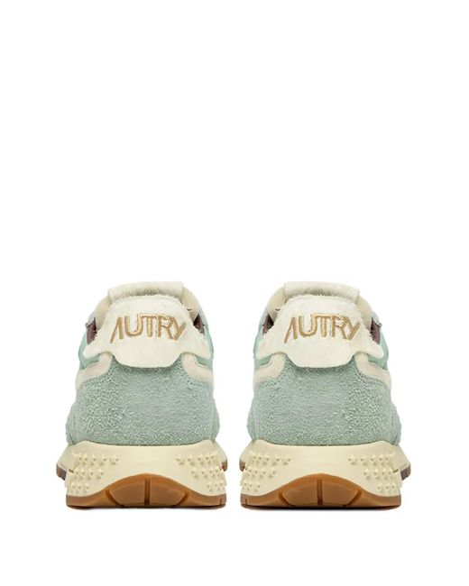 Autry Green Reelwind Logo-Patch Sneakers for men