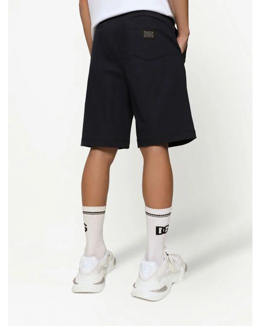 Dolce & Gabbana Shorts Mit Logo-Schild in Blue für Herren
