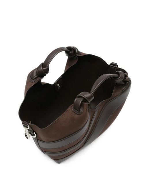 DKNY Black Small Paula Panelled Leather-Trim Tote Bag