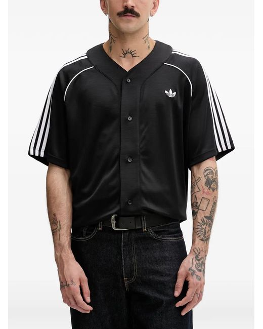 Adidas Black Chemise Adicolor À Manches Courtes for men