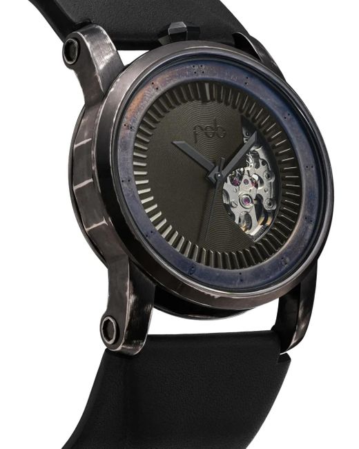 Fob Paris Black R413 Solid Torch Leather 41.3Mm for men