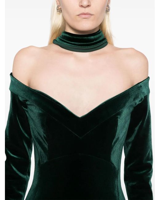 Saiid Kobeisy Black Velvet Long Dress