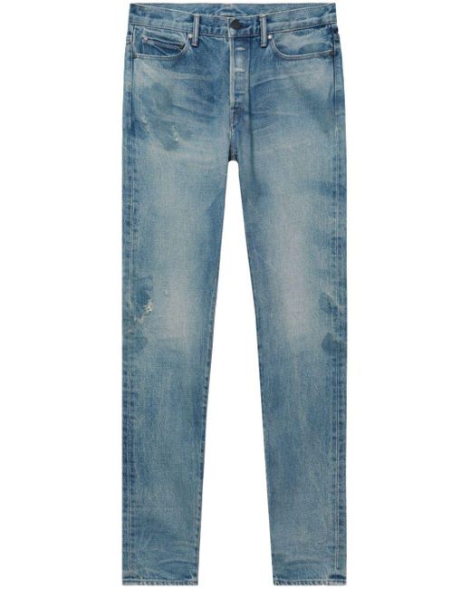 John Elliott Low Waist Jeans in het Blue voor heren