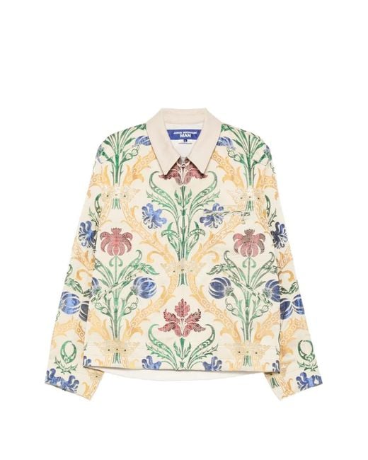 Junya Watanabe White Floral-Motifs Jacket for men