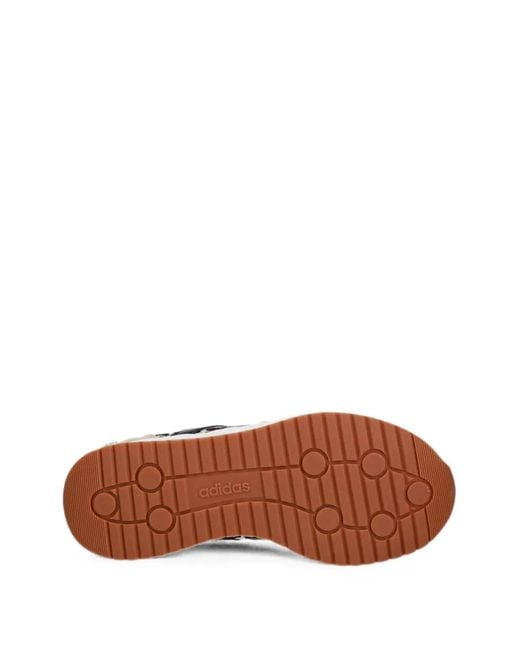 Adidas White Leopard-Print Cloudfoam Sneakers
