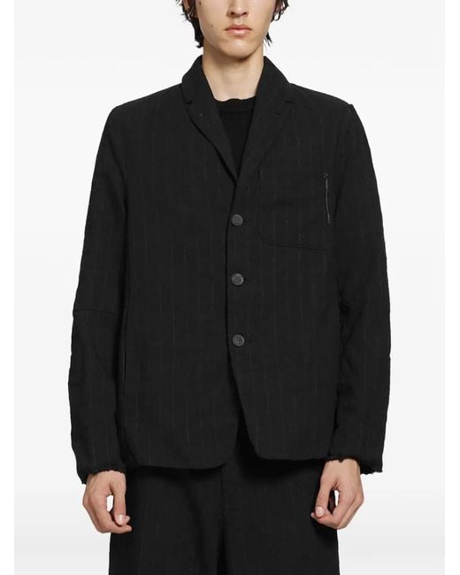 Transit Black Mottle Pinstripe Blazer for men