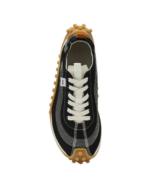 AMI Black Mesh-Knit Sneakers