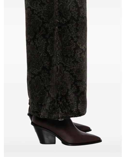 COTEMP Broek Met Bloemenprint in het Black