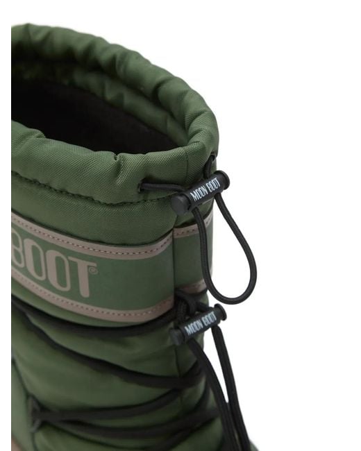 Moon Boot Green Drawstring-Fastening Rain Boots for men