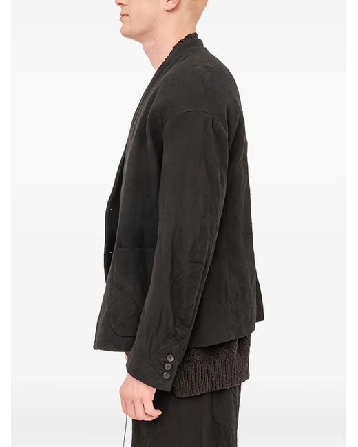 The Viridi-anne Black Double-Layered Jacket for men