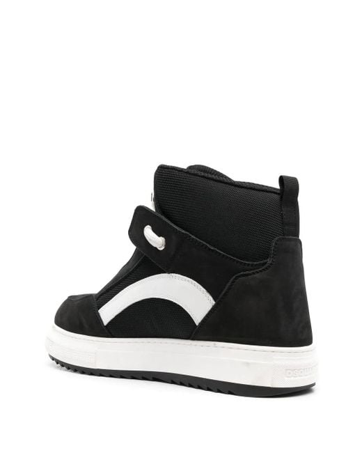 DSquared² Black Two-Tone High-Top Sneakers for men