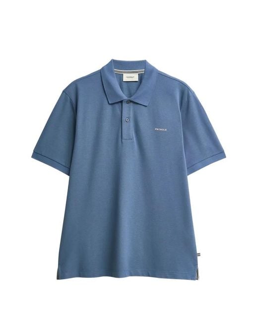 Pringle of Scotland Blue Pique Polo Shirt for men
