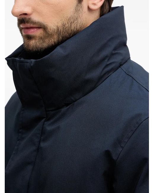 Mackage Blue Sullivan Hooded Zip Coat for men