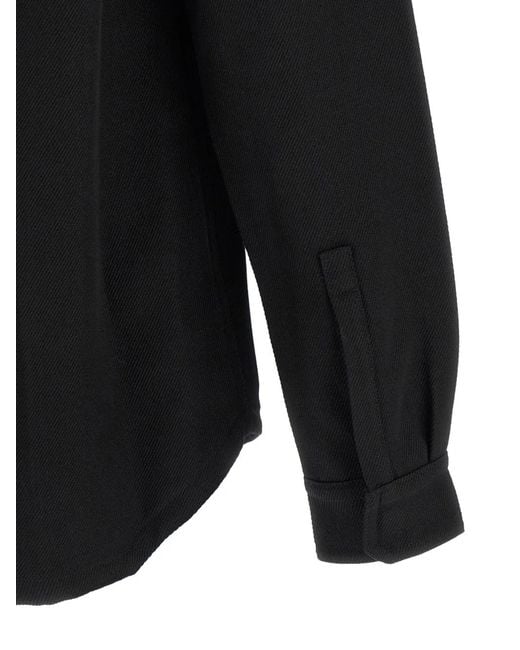 Rick Owens Black Outershirt Jacket for men