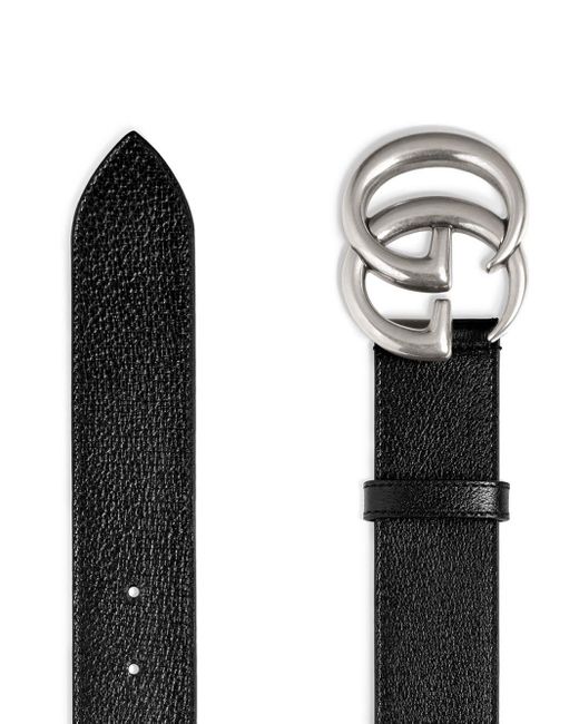 Gucci Cintura In Pelle Con Fibbia Doppia G in Black for Men - Lyst