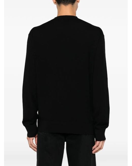 Diana Studio Black Crew-Neck Long-Sleeve Sweater for men