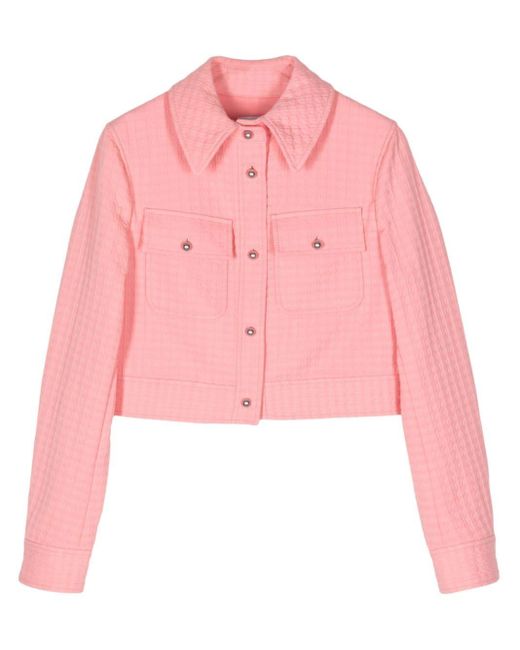 Ports 1961 Pink Single-breasted Checked Jacket
