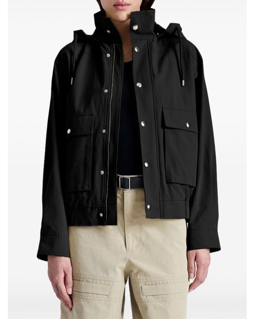 Proenza Schouler Black Windsor Stand-collar Hooded Jacket
