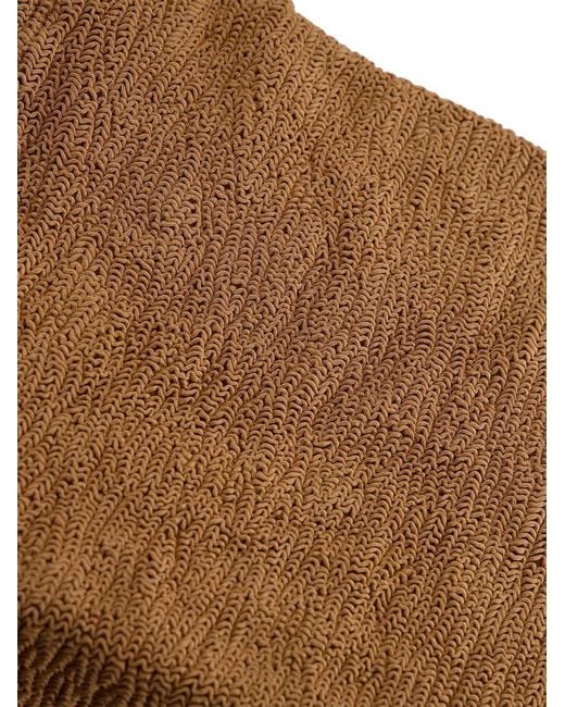 Hunza G Brown Square-Neck Swimsuit