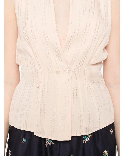 Forte_forte Pink Sleeveless Draped Top