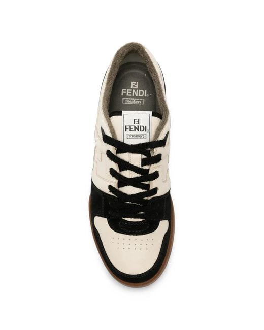 Fendi Sneakers Mit Logo-Patch in White für Herren