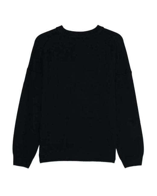Soeur Black Ribbed Crew-Neck Sweater