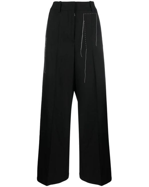 Off-White c/o Virgil Abloh Black Wide-Leg Tailored Trousers