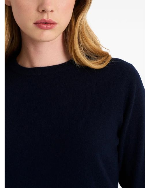 Pringle of Scotland Blue Crew-Neck Cashmere Sweater