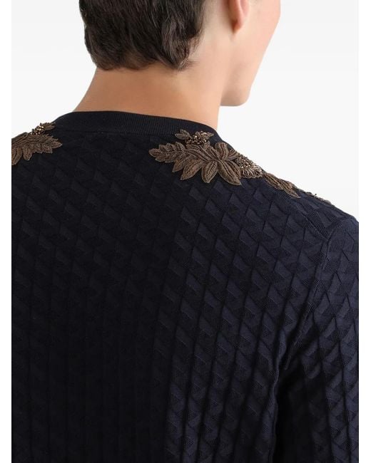 Dolce & Gabbana Black Embellished-Detail Sweater for men