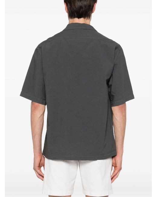 Barena Black Camp-collar Cotton Shirt for men