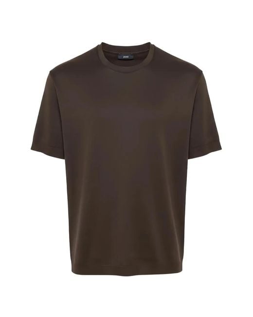 Herno Brown Classic T-Shirt for men