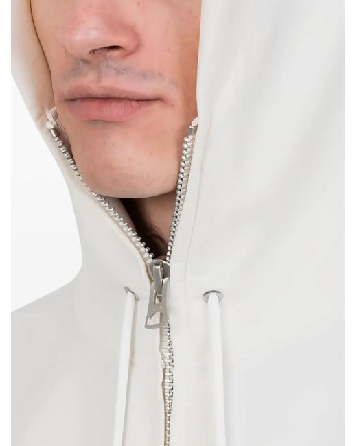 Sacai White Zip-Up Hoodie for men