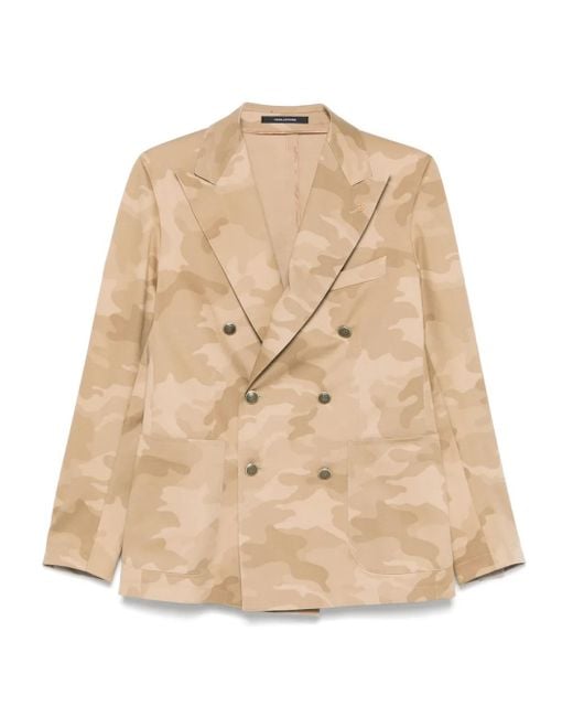 Tagliatore Natural Camouflage-Pattern Blazer for men