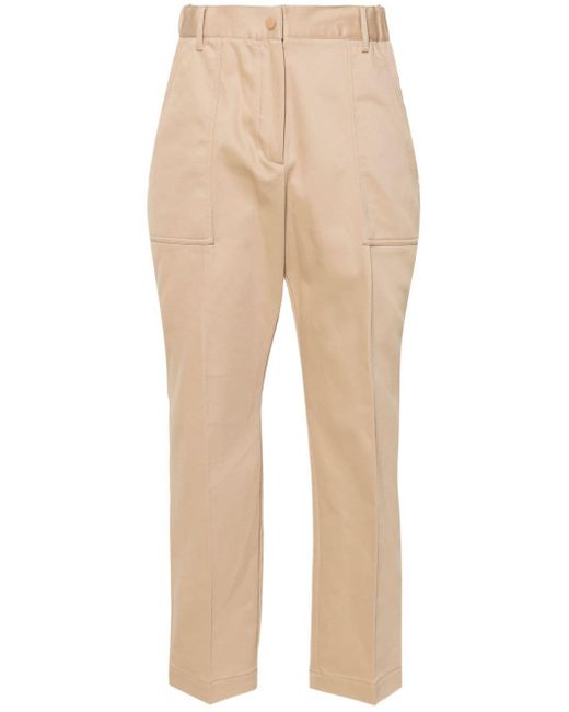 Moncler Natural High-waist Tapered Trousers