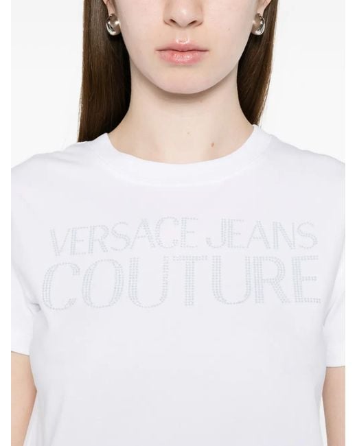 Versace Jeans Couture White Lettered T-Shirt