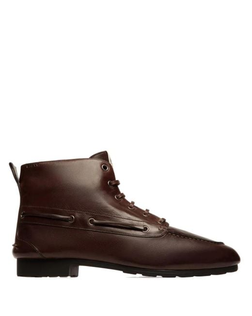 Bally Brown Stiefel Mit Schnürung